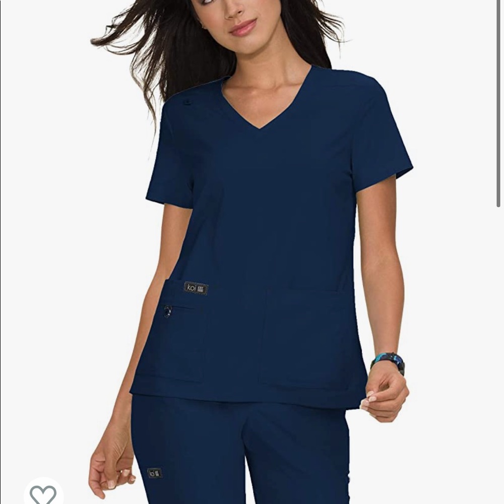 Koi basics scrub top navy blue💙